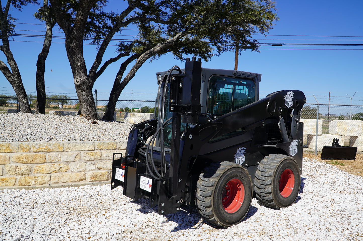 TPD500 Deluxe Mount Texas Post Driver Skid Steer Attachment