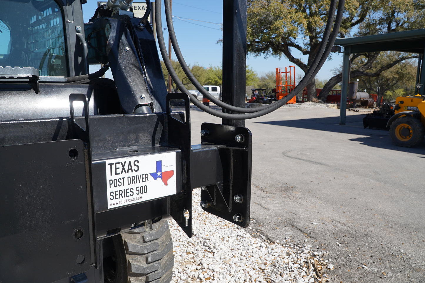 TPD500 Deluxe Mount Texas Post Driver Skid Steer Attachment