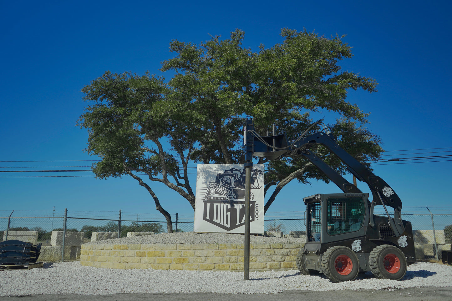 TPD1250 "Premium" Texas Post Driver Skid Steer Attachment