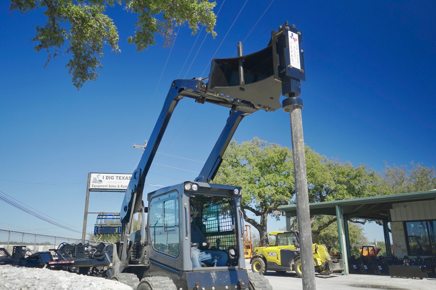 TPD750 "Premium" Texas Post Driver Skid Steer Attachment