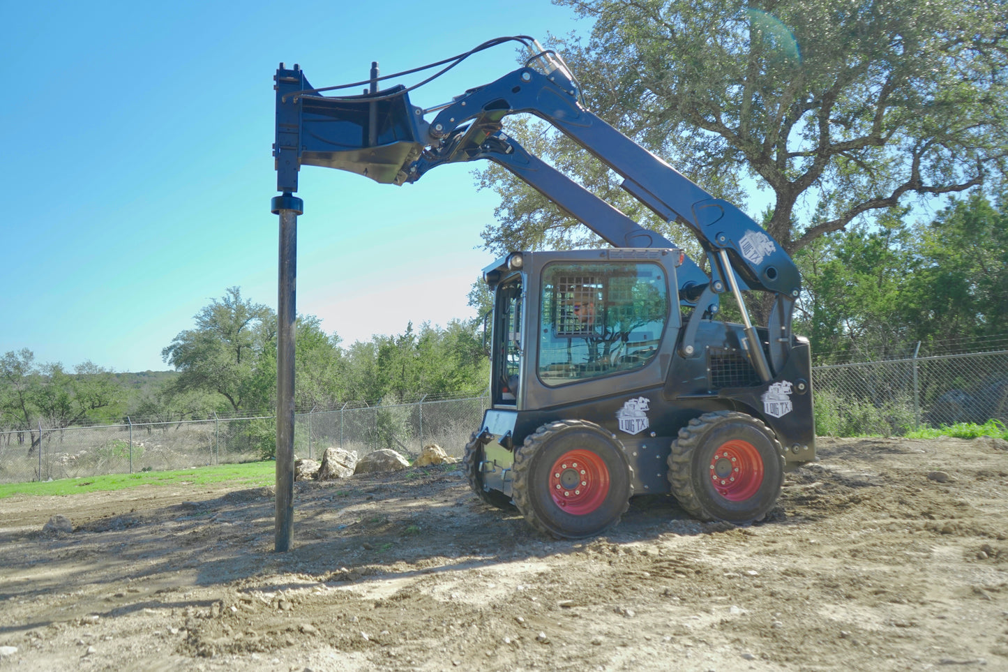 TPD750 "Premium" Texas Post Driver Skid Steer Attachment