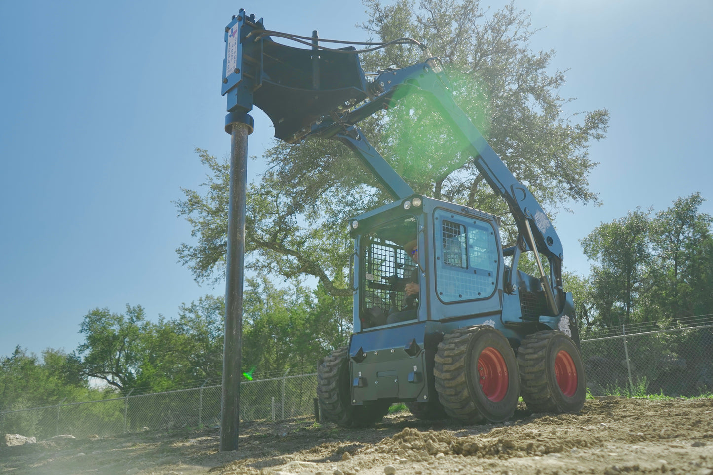 TPD750 "Premium" Texas Post Driver Skid Steer Attachment