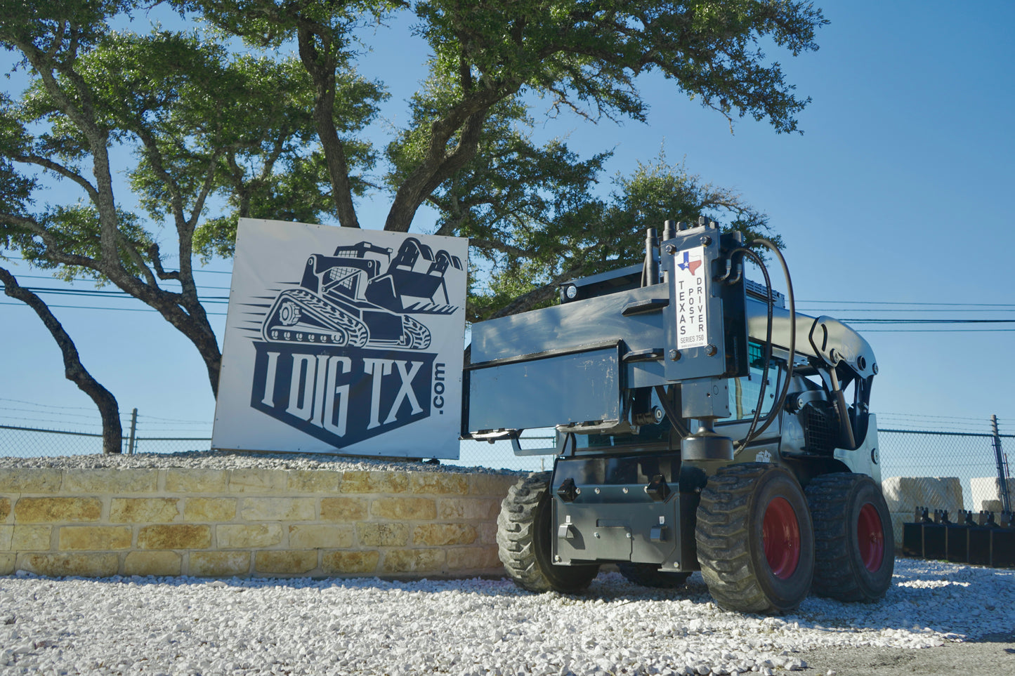 TPD750 "Sidewinder" Texas Post Driver Side-Mounted Skid Steer Attachment