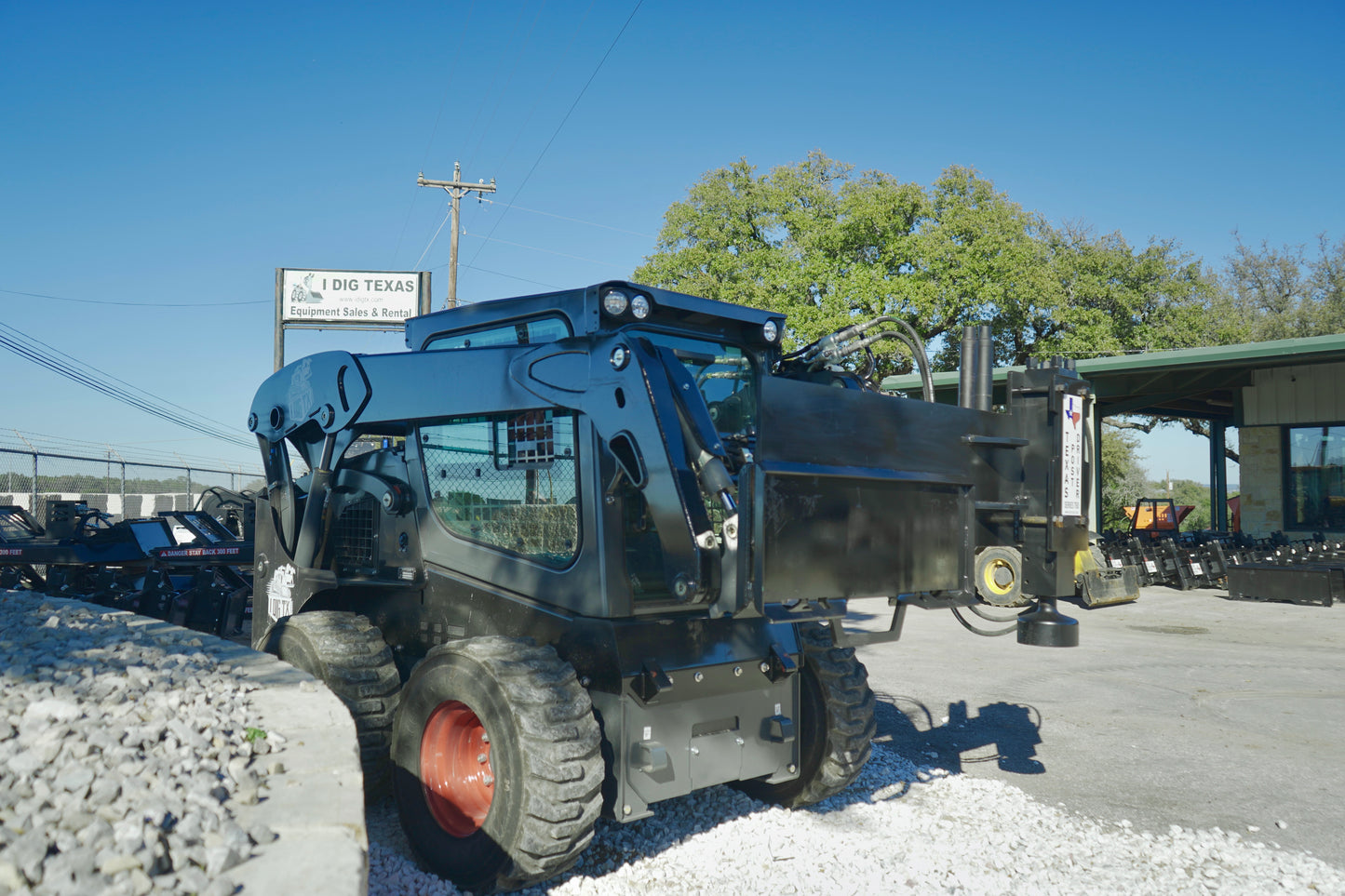 TPD750 "Sidewinder" Texas Post Driver Side-Mounted Skid Steer Attachment