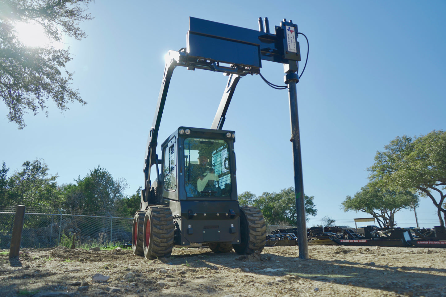 TPD750 "Sidewinder" Texas Post Driver Side-Mounted Skid Steer Attachment