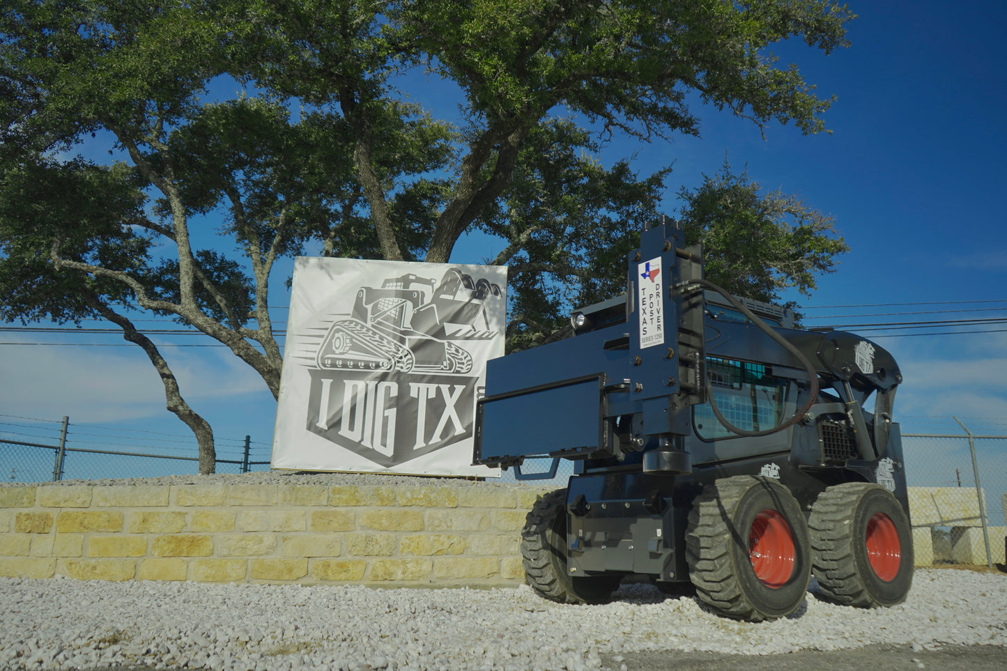 TPD1250 "Sidewinder" Texas Post Driver Side-Mounted Skid Steer Attachment