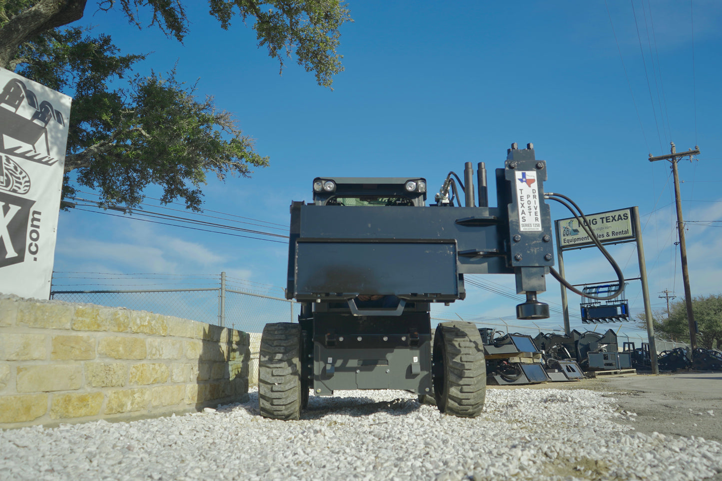 TPD1250 "Sidewinder" Texas Post Driver Side-Mounted Skid Steer Attachment