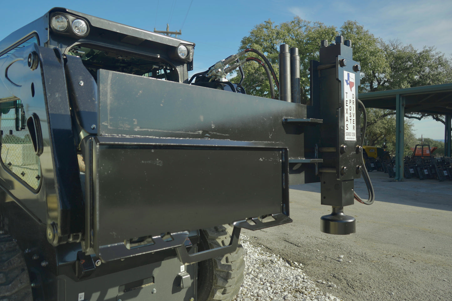TPD1250 "Sidewinder" Texas Post Driver Side-Mounted Skid Steer Attachment