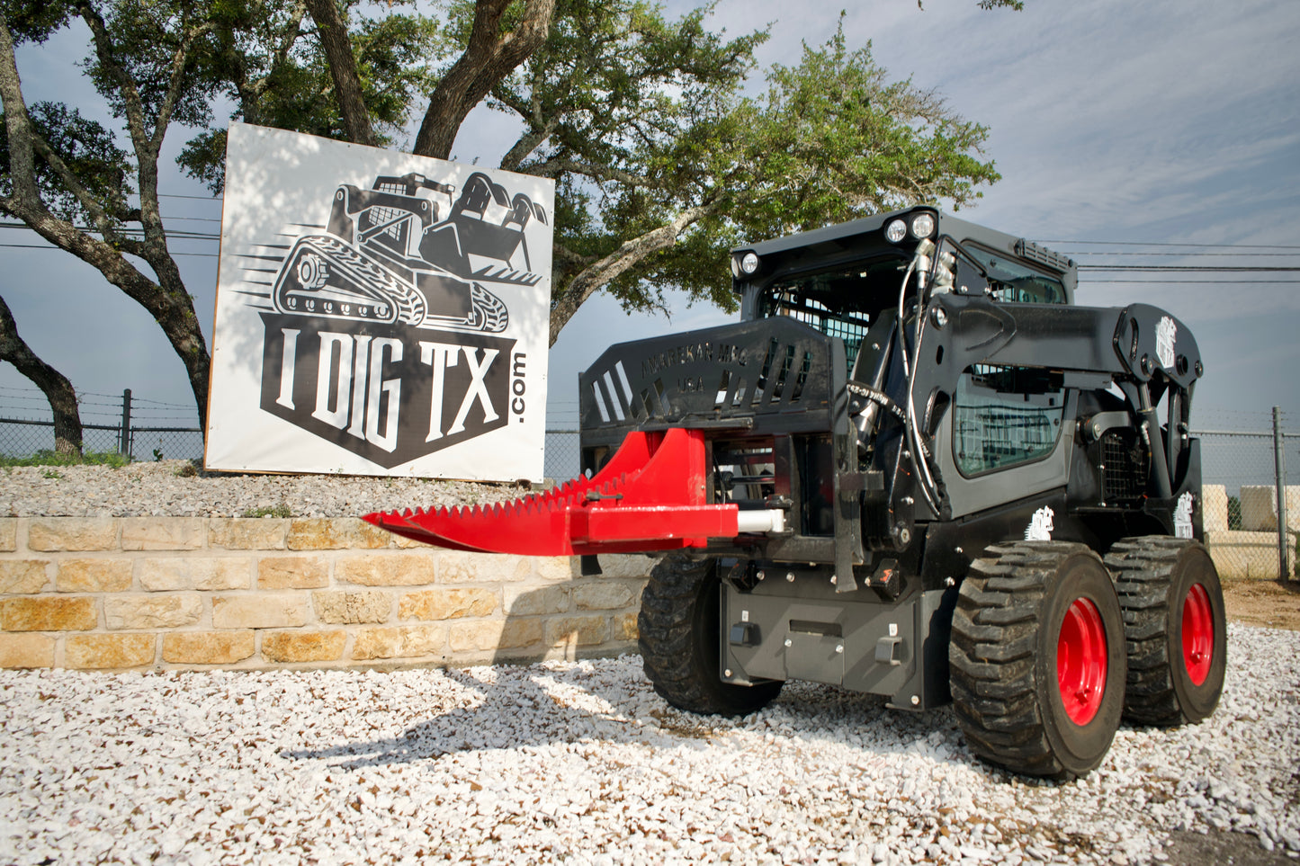 AMFG Barracuda Tree Grubber Grapple Skid Steer Attachment