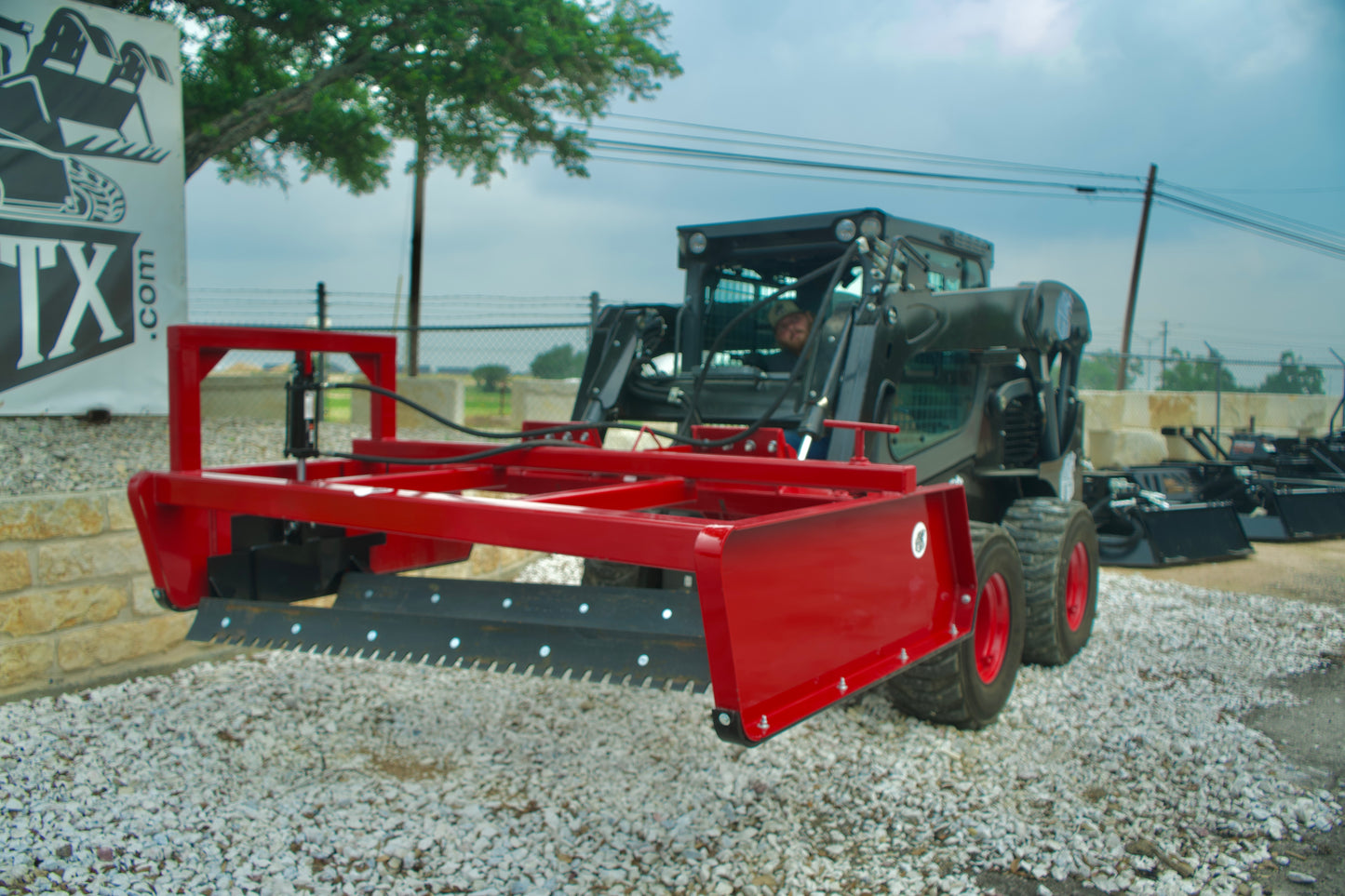 "The Pusher" Hydraulic Road Grader Skid Steer Attachment