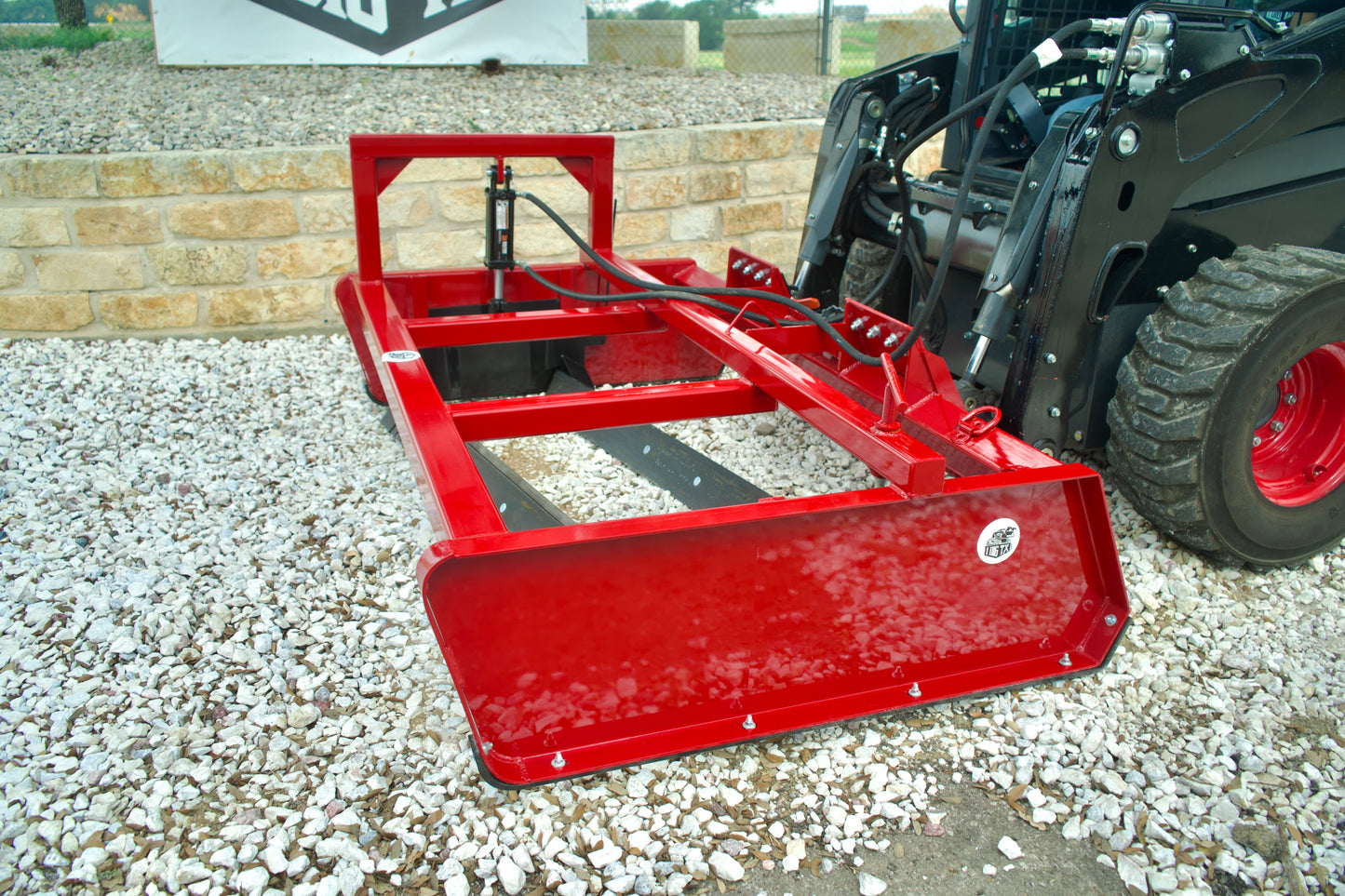 "The Pusher" Hydraulic Road Grader Skid Steer Attachment