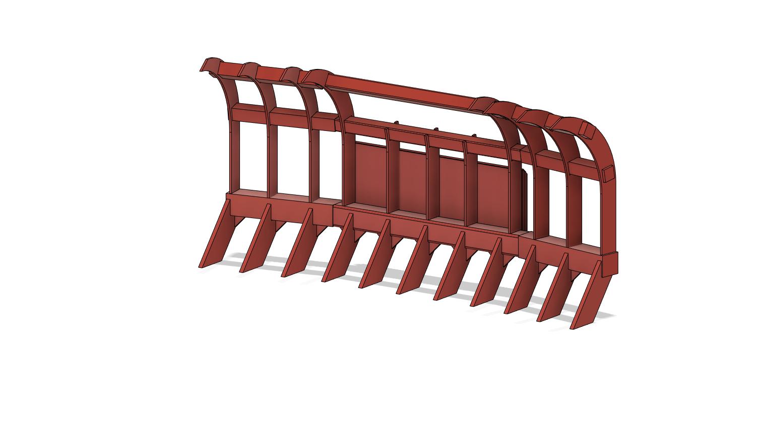 AMFG Grizzly Bear Brush Root Rake 96" Skid Steer Attachment