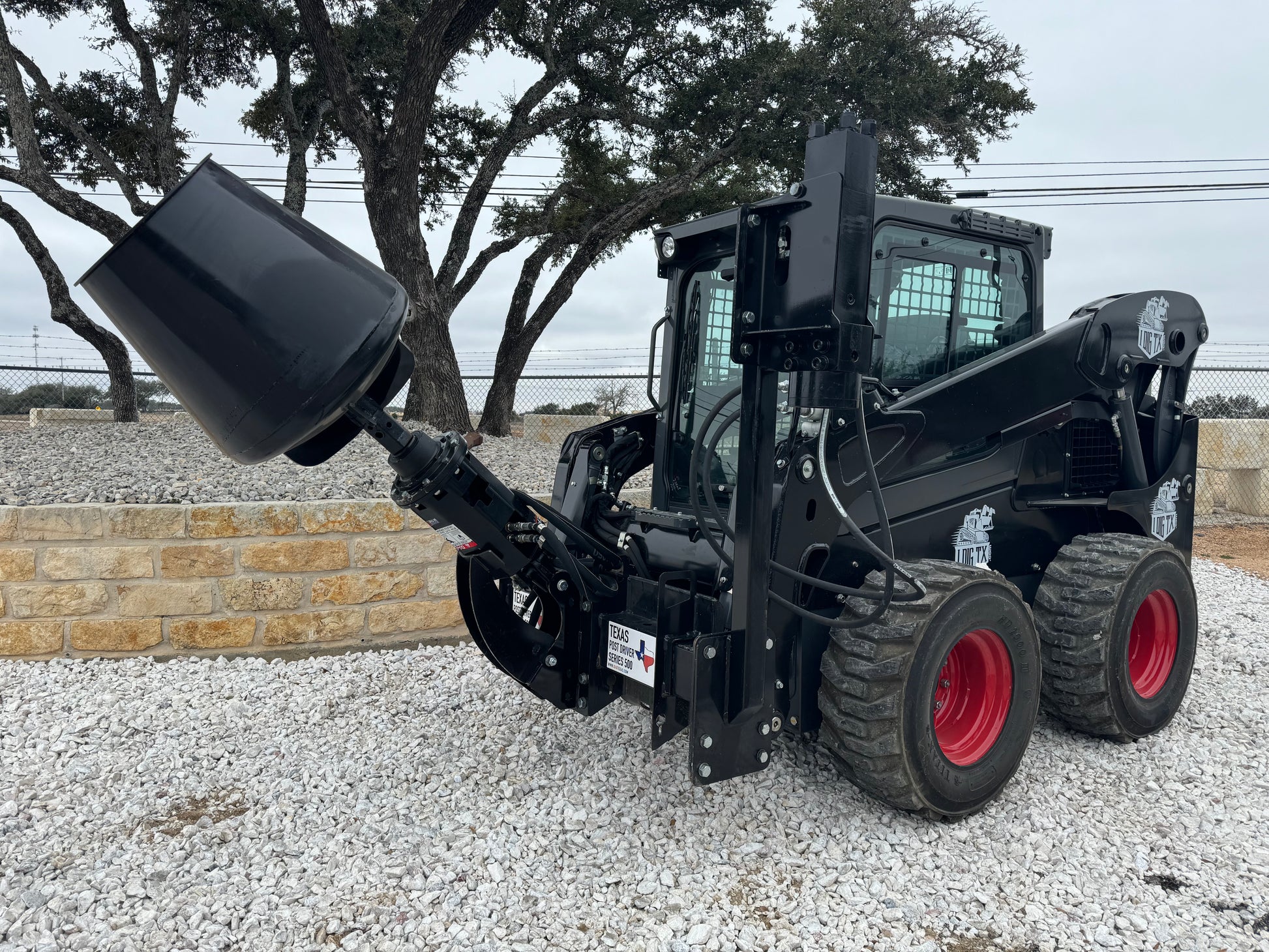 Texas Post Driver "One Man Gang" Skid Steer Attachment