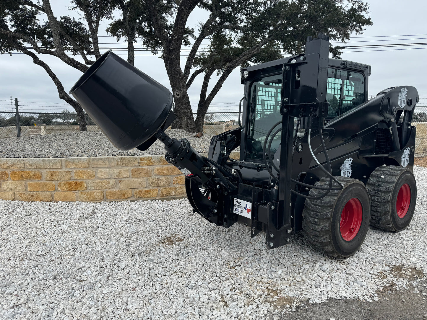 Texas Post Driver "One Man Gang" Skid Steer Attachment