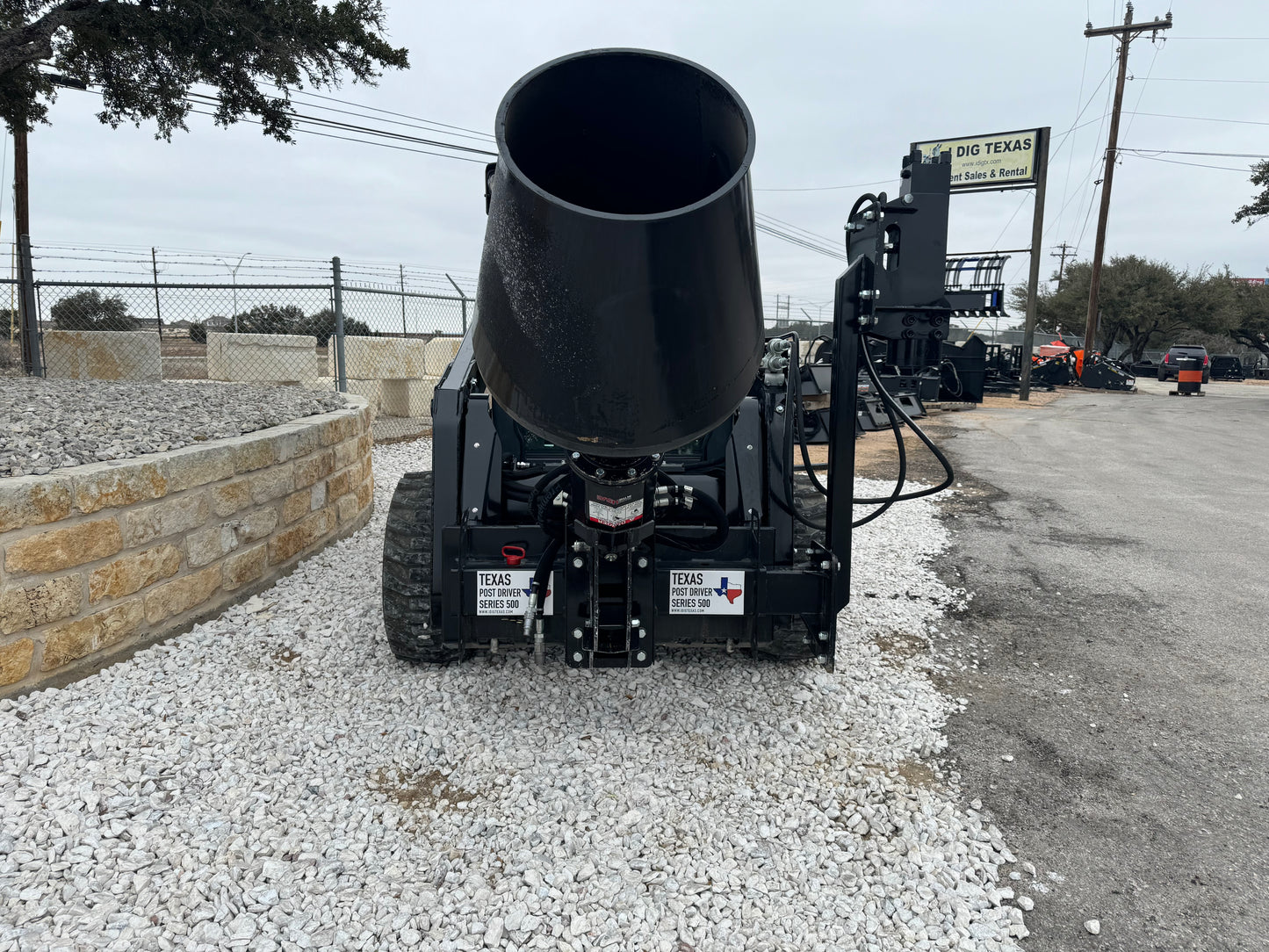 Texas Post Driver "One Man Gang" Skid Steer Attachment