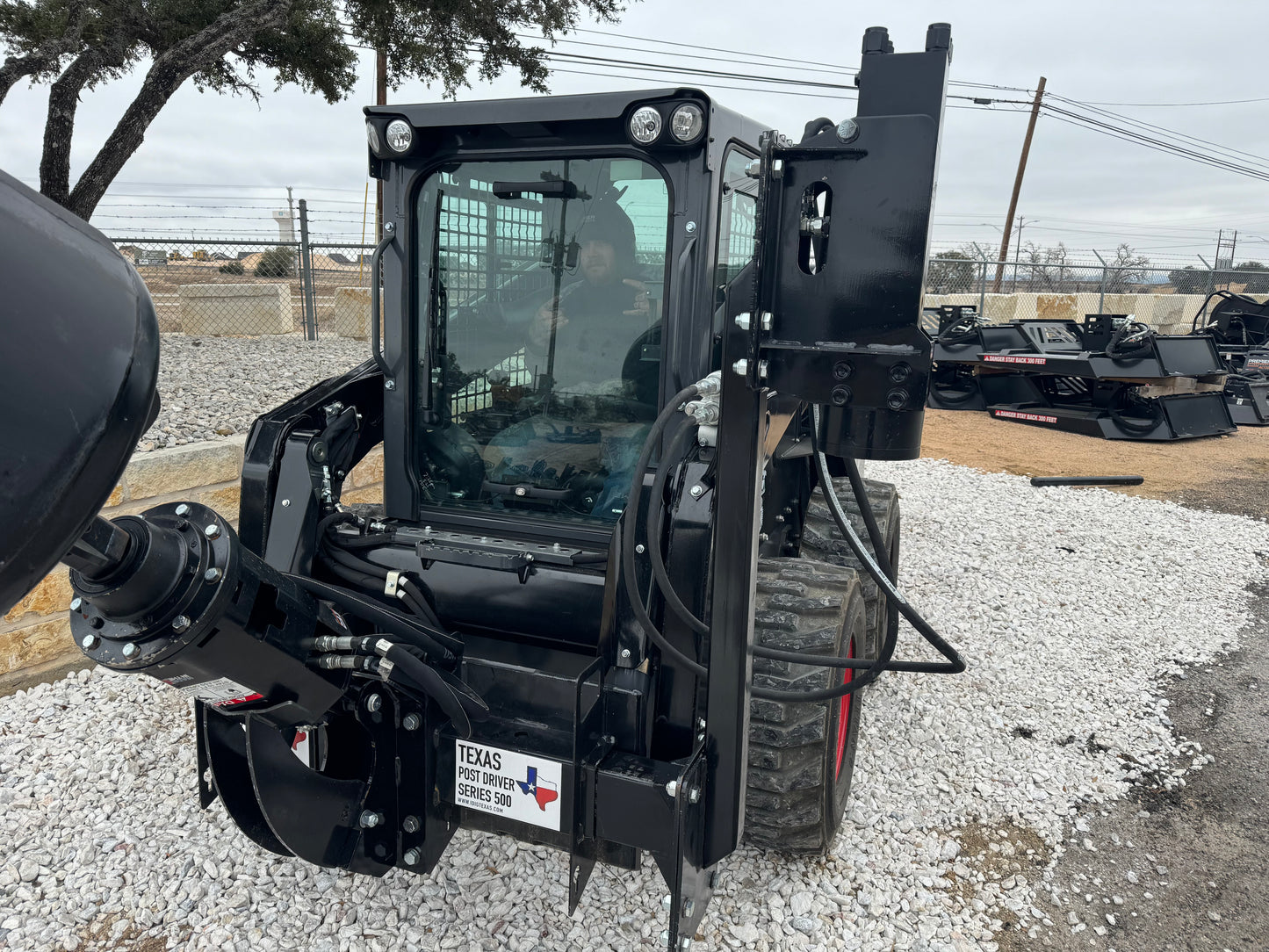 Texas Post Driver "One Man Gang" Skid Steer Attachment