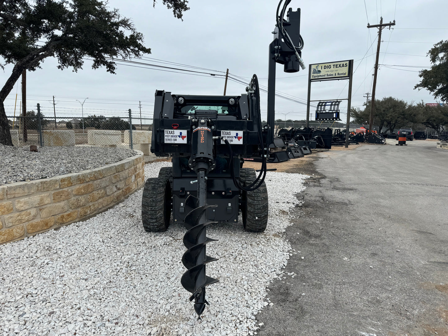 Texas Post Driver "One Man Gang" Skid Steer Attachment