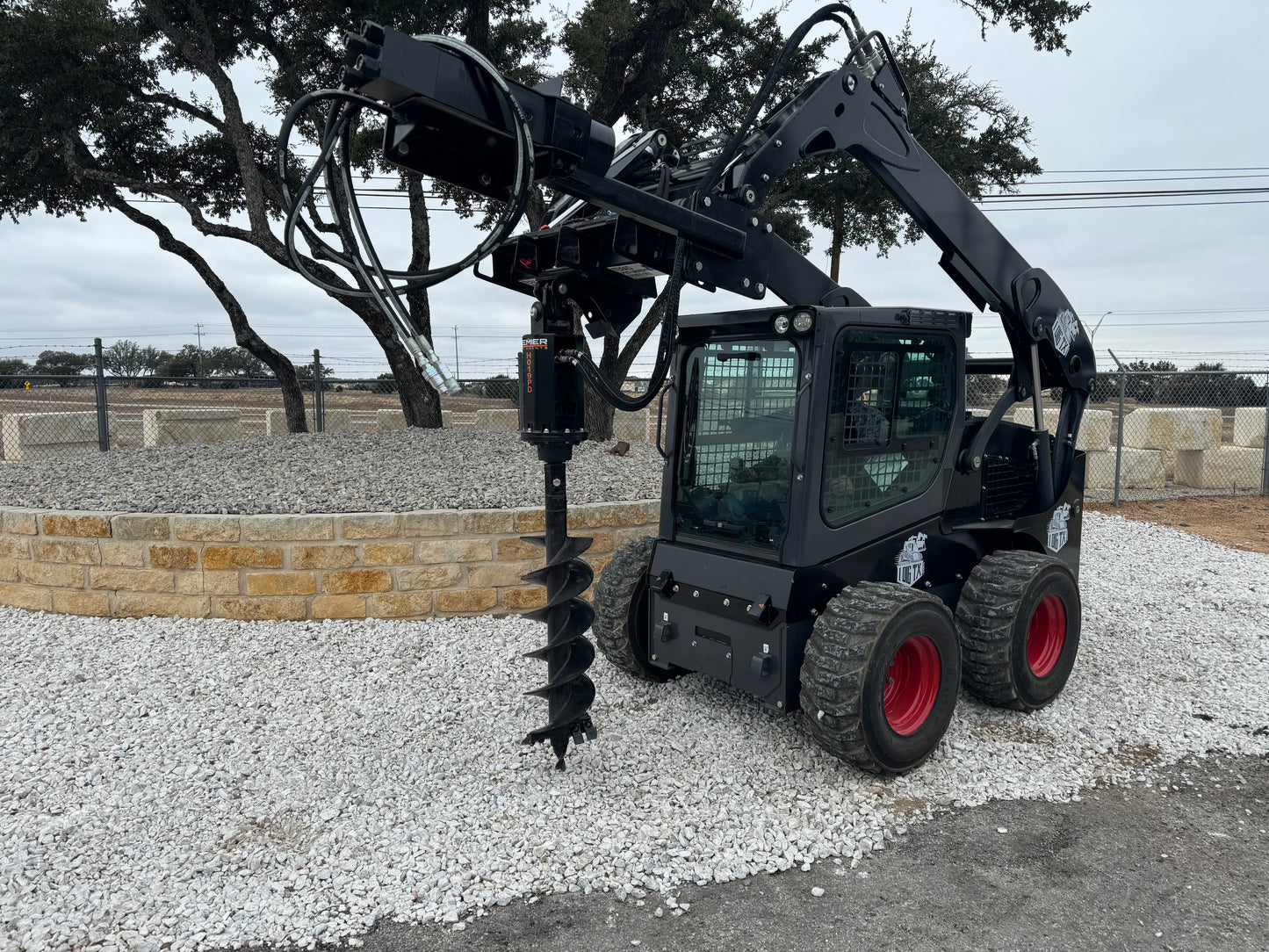 Texas Post Driver "One Man Gang" Skid Steer Attachment