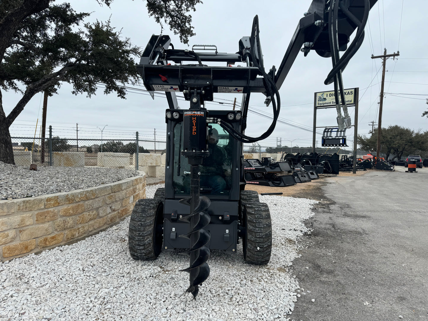 Texas Post Driver "One Man Gang" Skid Steer Attachment