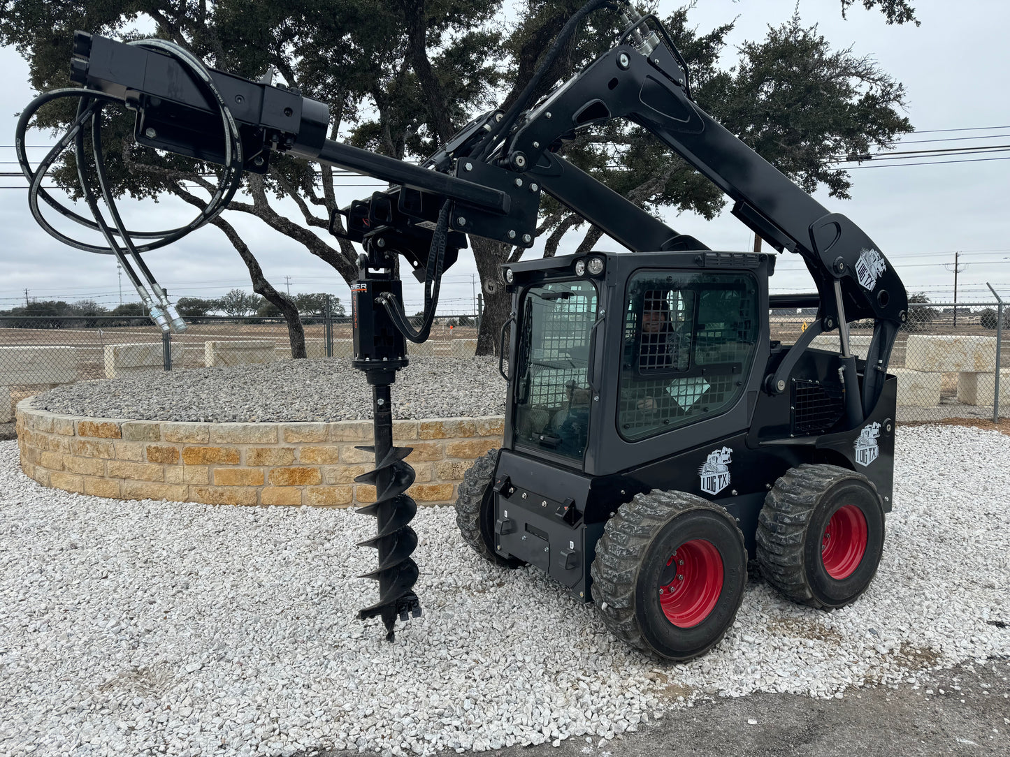 Texas Post Driver "One Man Gang" Skid Steer Attachment