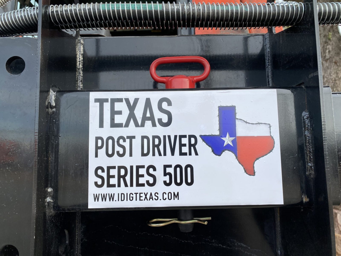 TPD500 Deluxe Mount Texas Post Driver Skid Steer Attachment