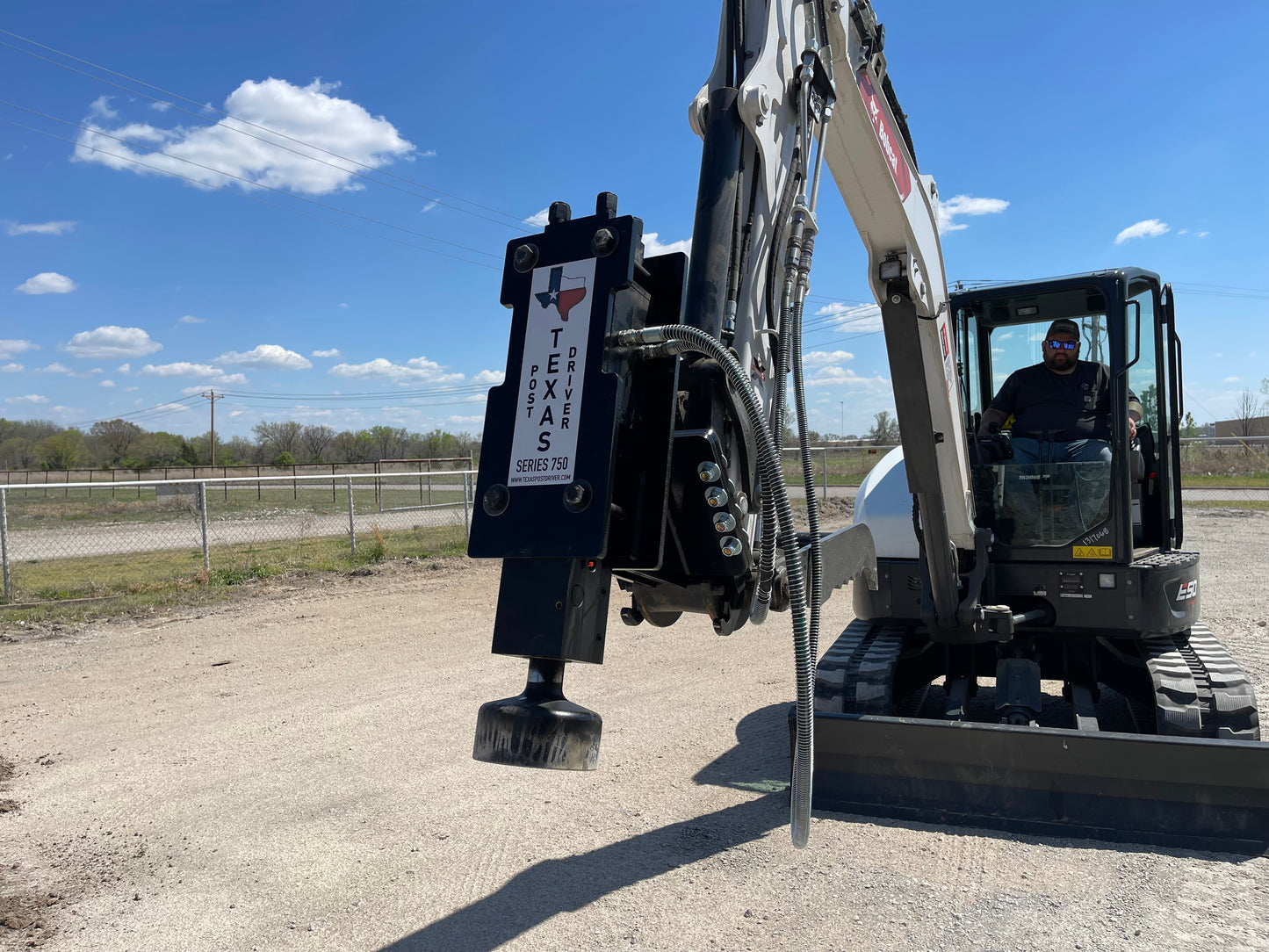 TPD750 Excavator Mounted Texas Post Driver Attachment