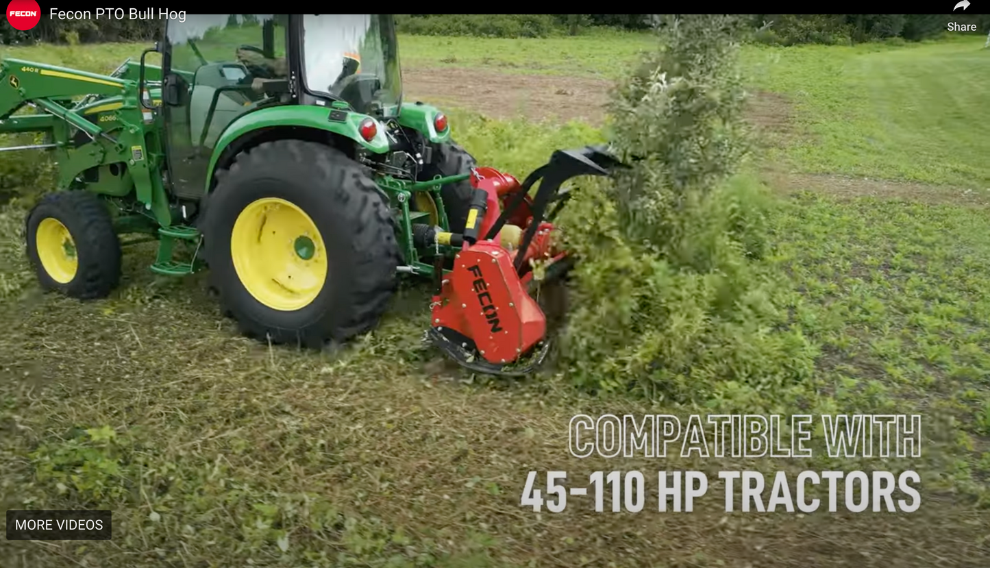 Fecon 3-Point PTO Bull Hog Driven Mulchers