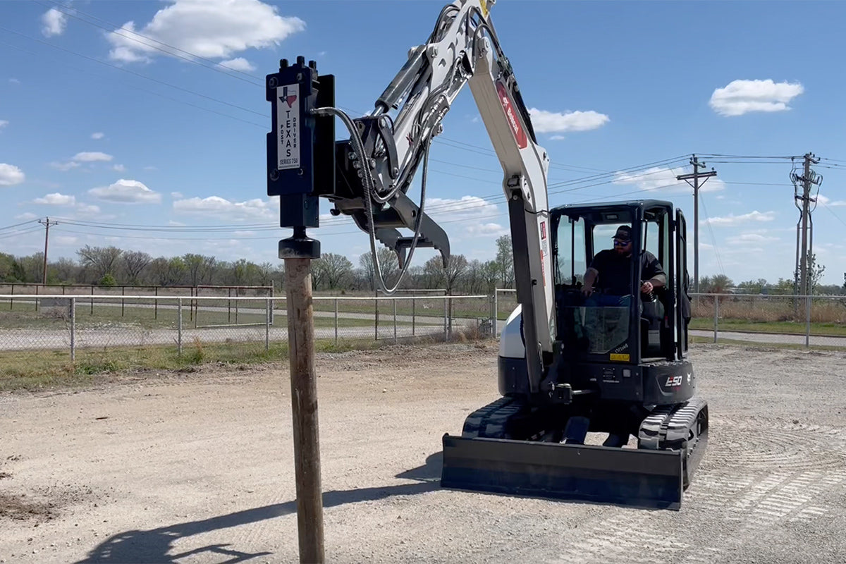 TPD750 Excavator Mounted Texas Post Driver Attachment