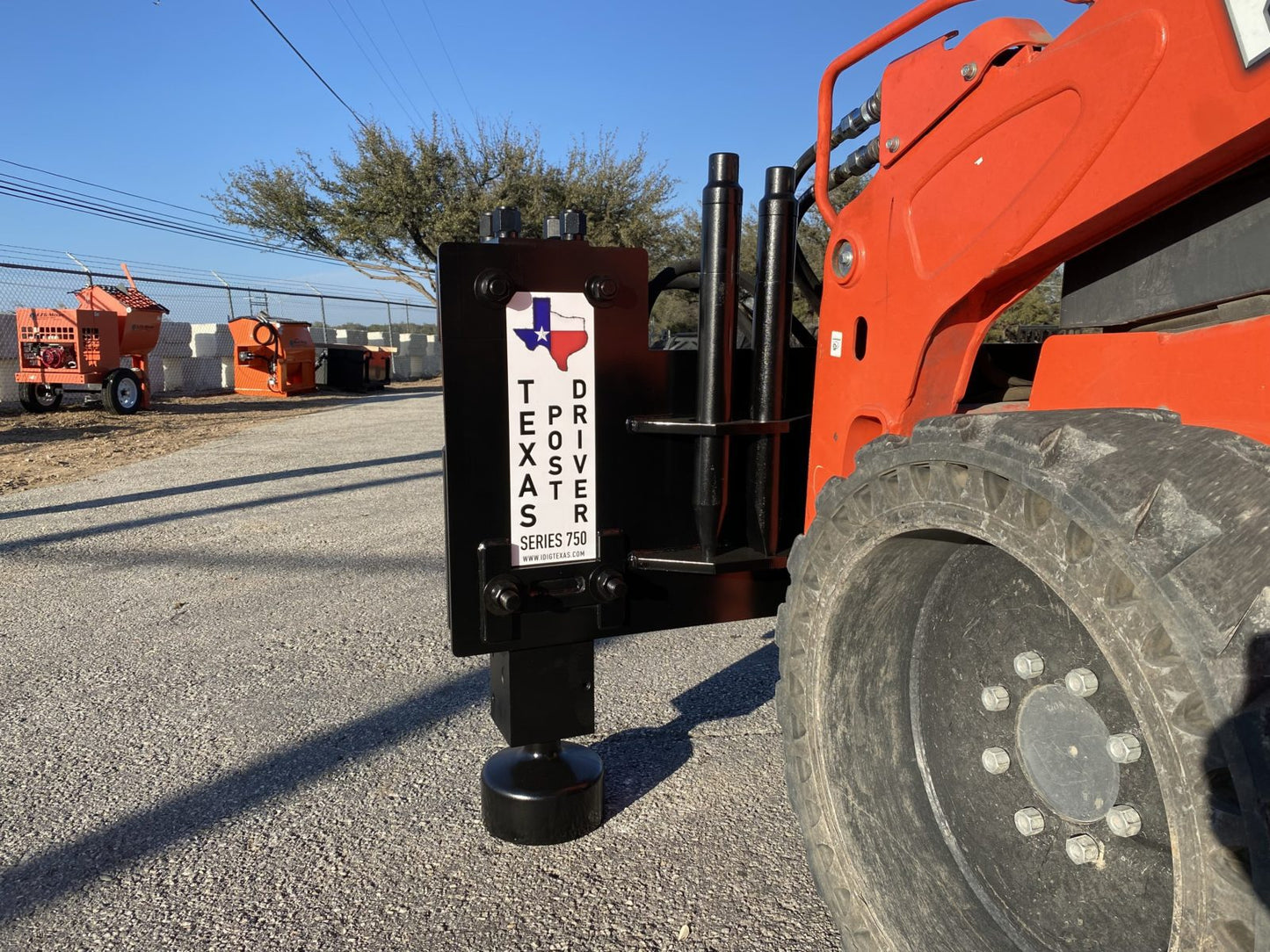 TPD750 "Sidewinder" Texas Post Driver Side-Mounted Skid Steer Attachment