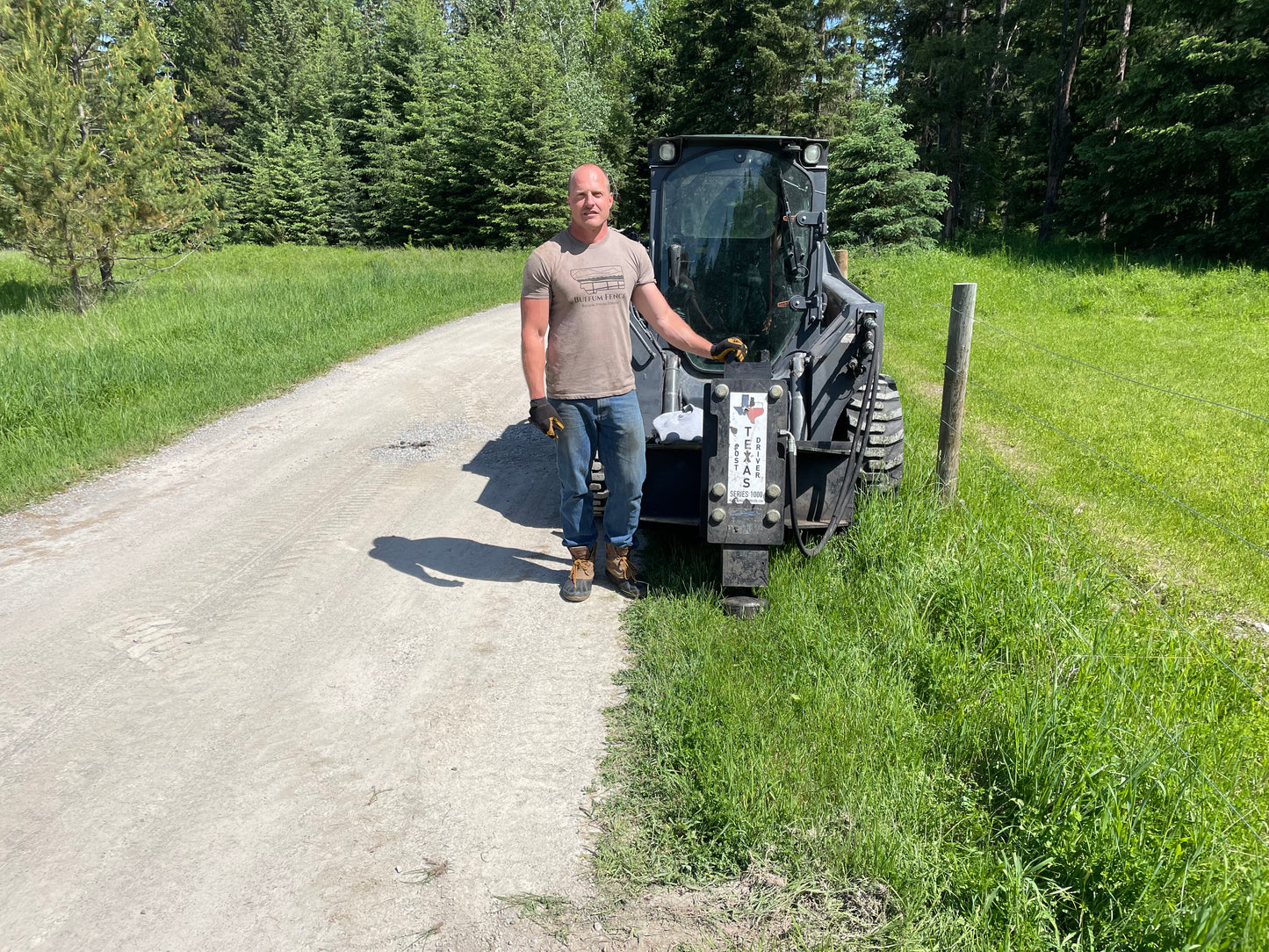 TPD1250 Texas Post Driver Skid Steer Attachment