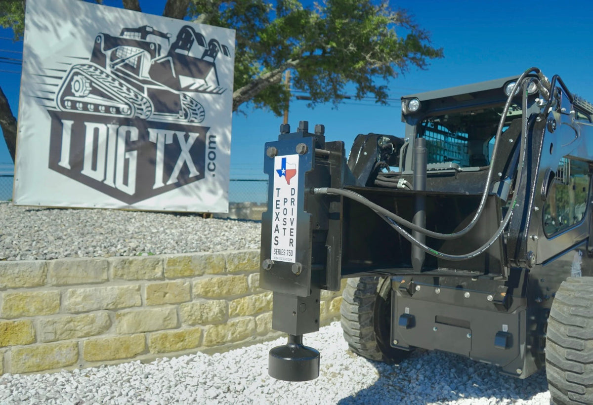 Texas Skid Steer Post Drivers, Pounders & Attachments for Sale