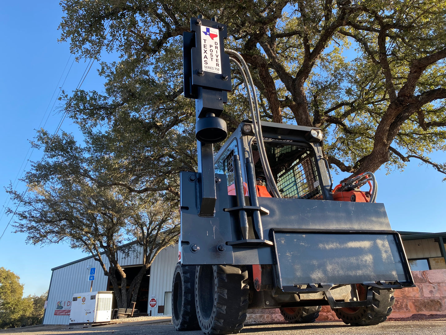 TPD750 "Sidewinder" Texas Post Driver Side-Mounted Skid Steer Attachment