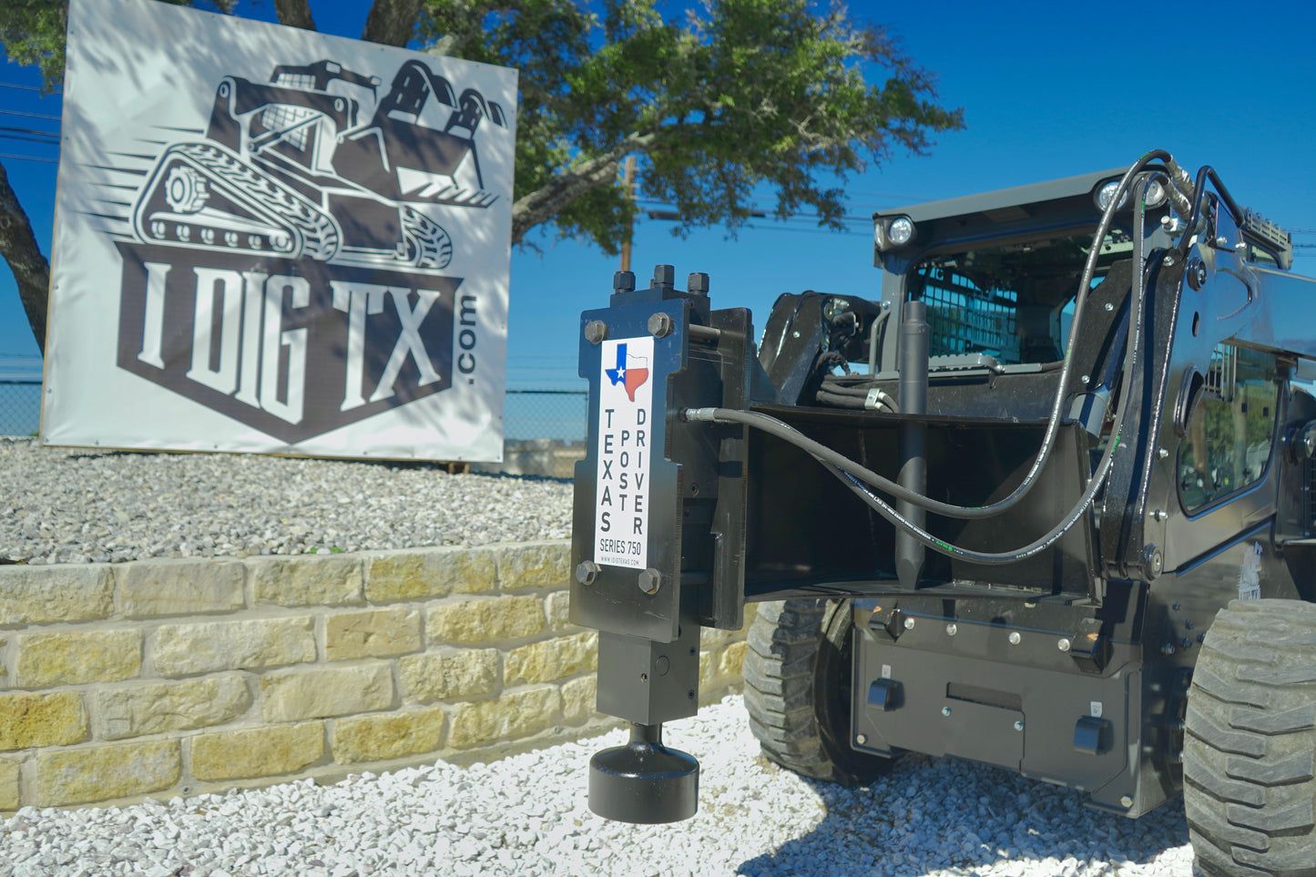 TPD750 "Premium" Texas Post Driver Skid Steer Attachment