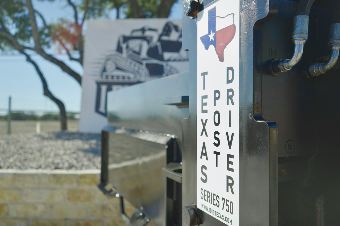 TPD750 "Sidewinder" Texas Post Driver Side-Mounted Skid Steer Attachment