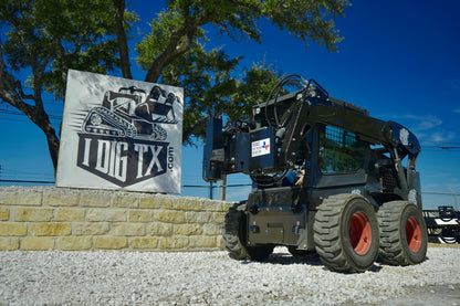 TPD500 Center Mount Texas Post Driver Skid Steer Attachment