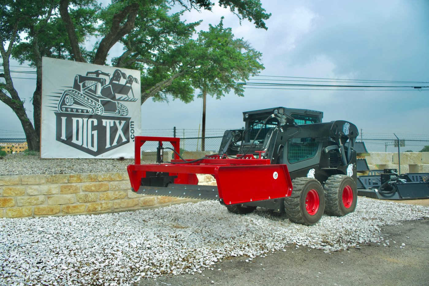 "The Pusher" Hydraulic Road Grader Skid Steer Attachment