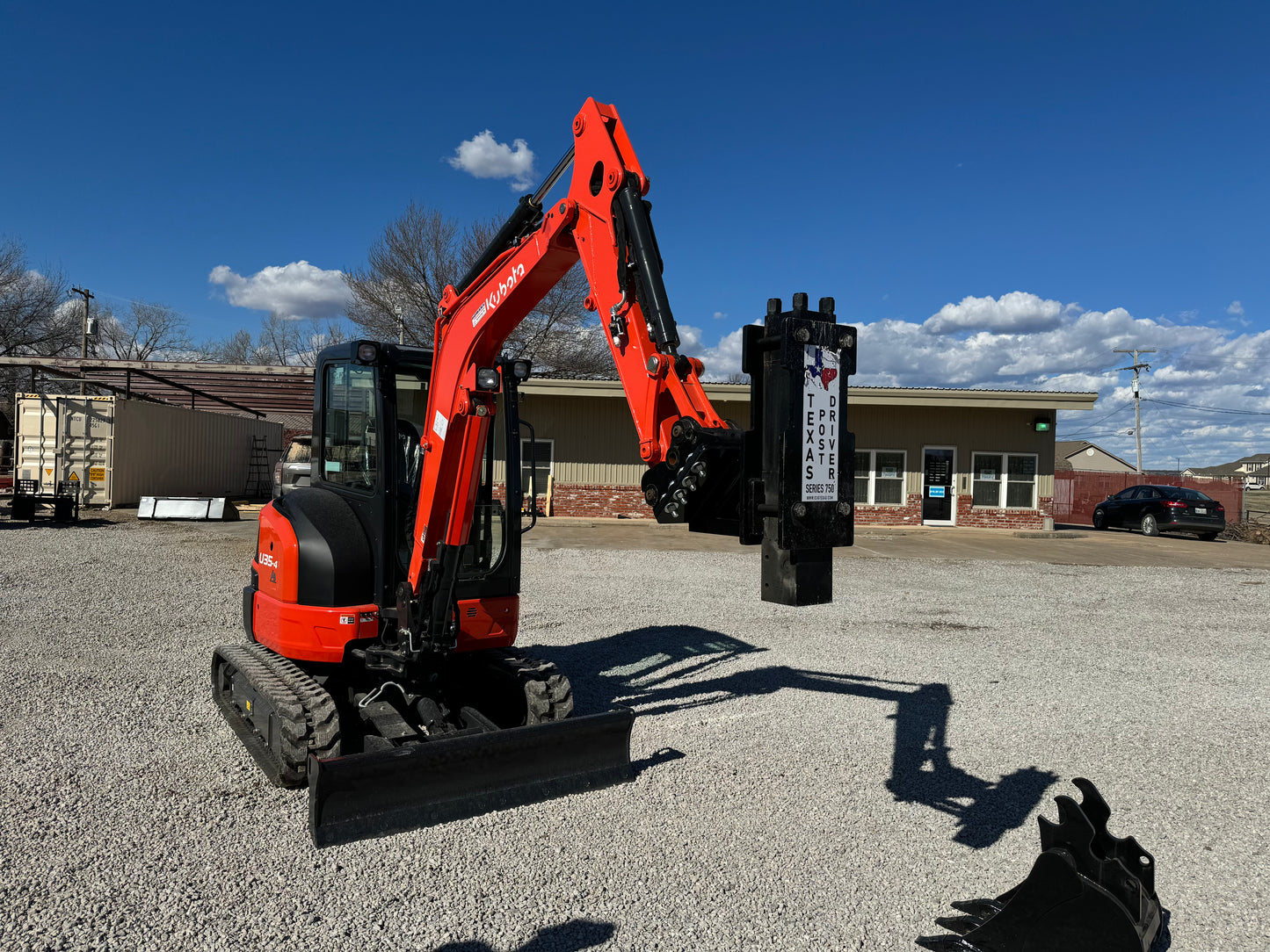 TPD750 Excavator Mounted Texas Post Driver Skid Steer Attachment