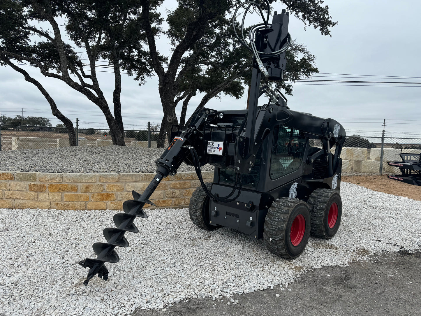 Texas Post Driver "One Man Gang" Skid Steer Attachment