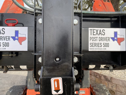 TPD500 Deluxe Mount Texas Post Driver Skid Steer Attachment