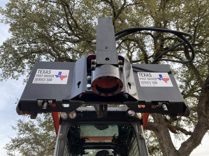 TPD500 Center Mount Texas Post Driver Skid Steer AttachmentTPD500 Center Mount Texas Post Driver Skid Steer Attachment