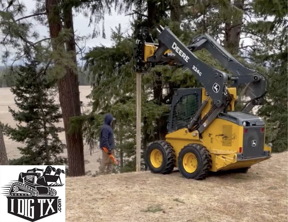 TPD1250 Texas Post Driver Skid Steer Attachment