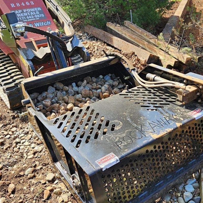Ideal MINI Rock Away Landscape Bucket With Screening Bucket Upgrade